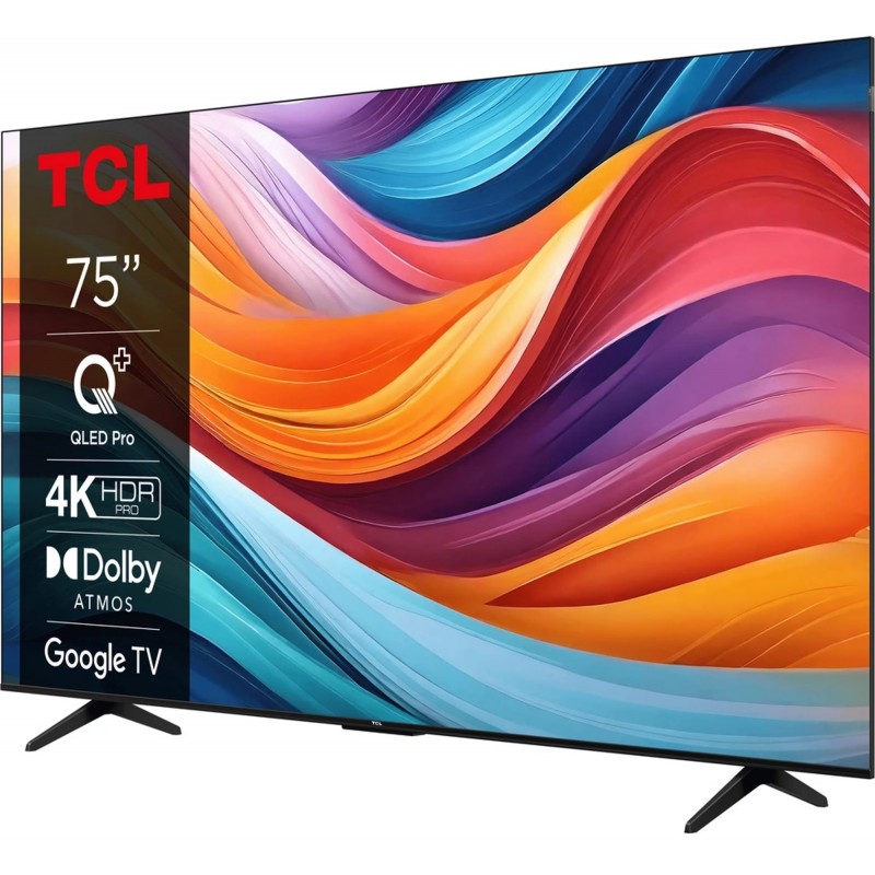 TCL Телевізор 75" QLED 4K 60Hz Smart Google TV Titan