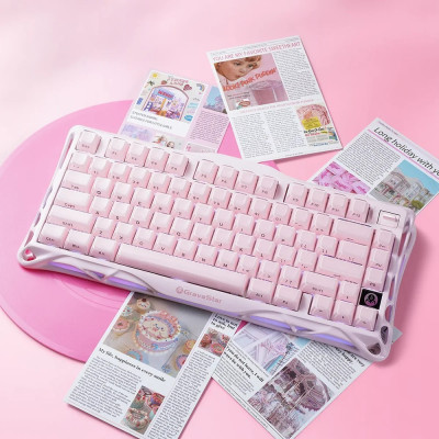 GravaStar Клавіатура механічна Mercury K1 80keys, GravaStar x Kailh Cheery Pink, EN/UKR, BT/WL/USB, Sakura Pink GravaStar Клавіатура механічна Mercury K1 80keys, GravaStar x Kailh Cheery Pink, EN/UKR, BT/WL/USB, Sakura Pink