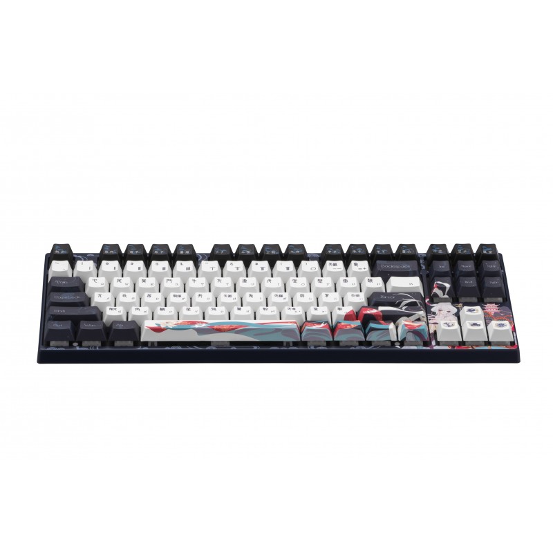 Varmilo Клавіатура механічна VPE87 Chang'e 87Key, Cherry Mx Silent Red, BT/WL/USB-A, EN, White Led, Синій