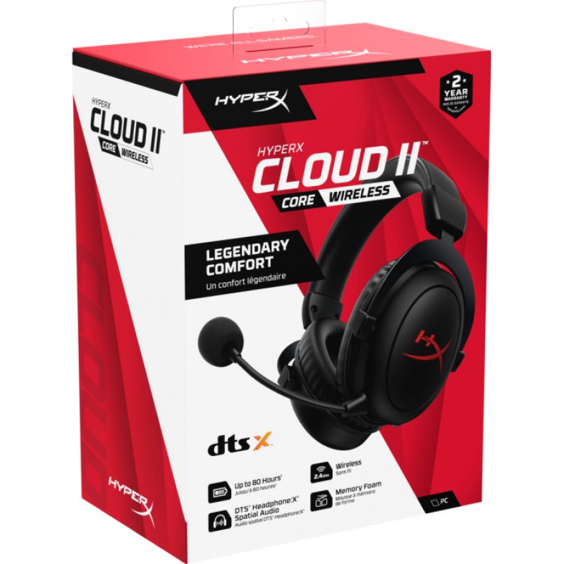 HyperX Гарнітура ігрова Cloud II Core, WL/USB-A, чорний