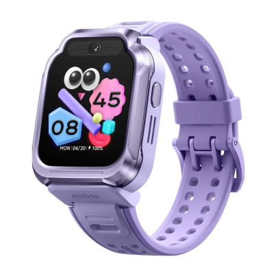 Mibro Дитячий годинник-телефон S1, 1.68", 360x390, GPS, 8MP+5MP, 900мА·год, 2АТM, лавандовий