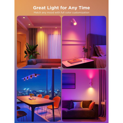 Govee Набір ламп 2шт Govee B600D GU10 Smart LED Bulb, RGBWW, WI-FI/Bluetooth, білий