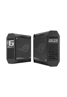 ASUS Маршрутизатор ROG Rapture GT6 2PK black AX10000 3xGE LAN 1x2.5GE WAN 1xUSB 3.2 g1 WPA3 OFDMA MESH