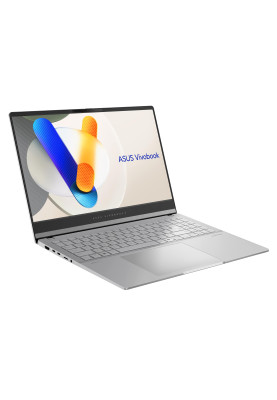 ASUS Ноутбук Vivobook S 15 M5506UA-MA043 15.6" 2.8K OLED, AMD R9-8945HS, 32GB, F1TB, UMA, NoOS, Сріблястий