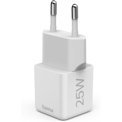 HAMA Зарядний пристрій мережевий 25Вт USB-С, PD, білий