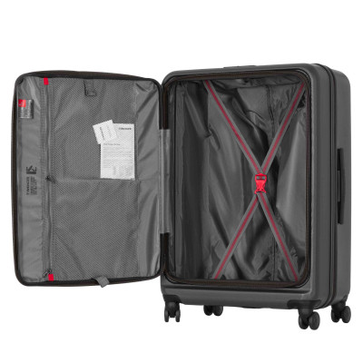 Wenger Валіза Wenger Skyon Hardside Large, велика, полікарбонат, TSA, 4 колеса, розширення, сірий