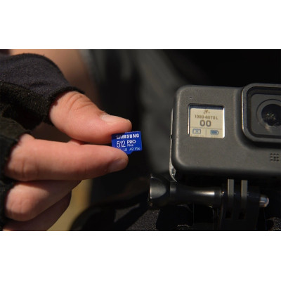 Samsung Карта пам'яті microSDXC 512GB C10 UHS-I R180MB/s PRO Plus + SD Samsung Карта пам'яті microSDXC 512GB C10 UHS-I R180MB/s PRO Plus + SD