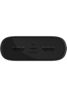 Belkin Акумулятор портативний літій-іонний Power Bank 20000мА·рік, 20Вт, 2хUSB-A/USB-C, чорний