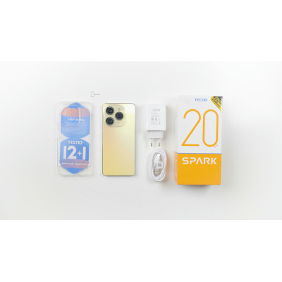 TECNO Смартфон Spark 20 PRO (KJ6) 6.78" 8/256ГБ, 2SIM, 5000мА•год, Frosty Ivory