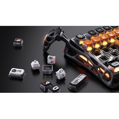 GravaStar Клавіатура механічна Mercury K1 Pro 80keys, GravaStar x Kailh Speedy Mint, BT/WL/USB, RGB, CyberFlare