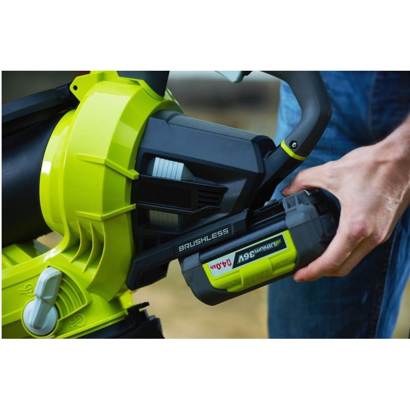 Ryobi Повітродувка-пилосос MaxPower RBV36B 36B, 238 км/год безщіткова (без АКБ і ЗП)