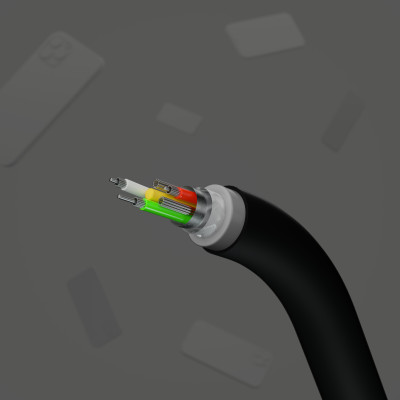 Belkin Кабель USB-A - USB-C силіконовий, з кліпсою, 2м, чорний