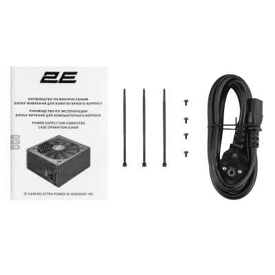 2E Gaming Блок живлення Extra Power (800W), >90%, 80+ Gold, 140мм, 1xMB 24pin(20+4), 2xCPU 8pin(4+4), 3xMolex, 6xSATA, 4xPCIe 8pin(6+2), Modular 2E Gaming Блок живлення Extra Power (800W), >90%, 80+ Gold, 140мм, 1xMB 24pin(20+4), 2xCPU 8pin(4+4), 3xMolex, 6xSATA, 4xPCIe 8pin(6+2), Modular
