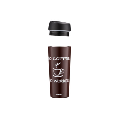 ARDESTO Термокухоль Coffee Time 450 мл, нержавіюча сталь, коричневий
