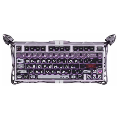 GravaStar Клавіатура механічна Mercury V75 Pro 80keys, Magnetic Jade Gaming, 8K, USB-A, RGB, Iron Purple