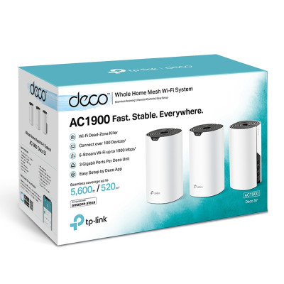 TP-Link Маршрутизатор DECO S7 3PK AC1900 3xGE LAN/WAN MU-MIMO MESH
