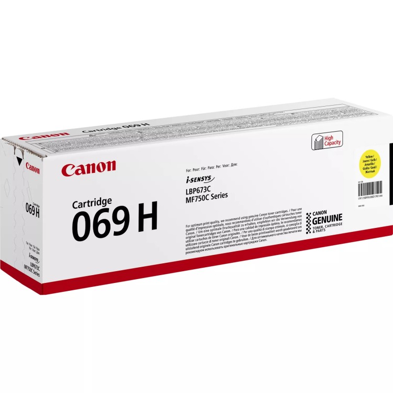 Canon Картридж 069H MF752Cdw/MF754Cdw/LBP673Cdw Yellow (5500 стор.)