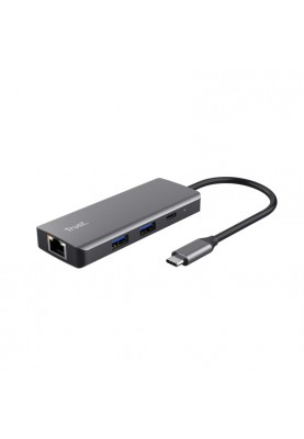 Trust USB-хаб Dalyx 6-in-1 USB-C Multi-port Dock Aluminium