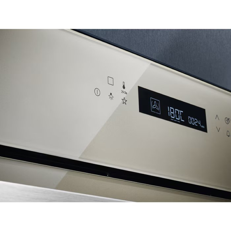 Electrolux Духова шафа електрична, 72л, A+, дисплей, конвекція, шампань