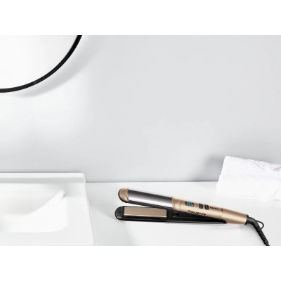Rowenta Випрямляч Glam & Shine 2в1, темп.режимів-8, 140-210С, дисплей, кераміка, золотий