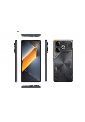 TECNO Смартфон POVA 6 (LI7) 6.78" 12/256ГБ, 2SIM, 6000мА • рік, Meteorite Grey