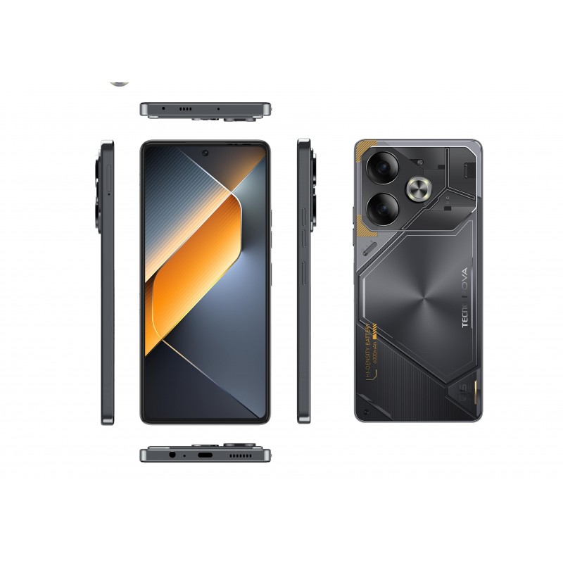 TECNO Смартфон POVA 6 (LI7) 6.78" 12/256ГБ, 2SIM, 6000мА•год, Meteorite Grey