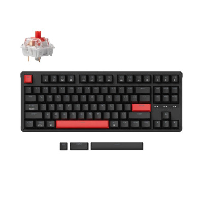 Keychron Клавіатура механічна C3 Pro 87Key, K pro Red, USB-A, QMK, Hot-swap, EN/UKR, RGB, чорний