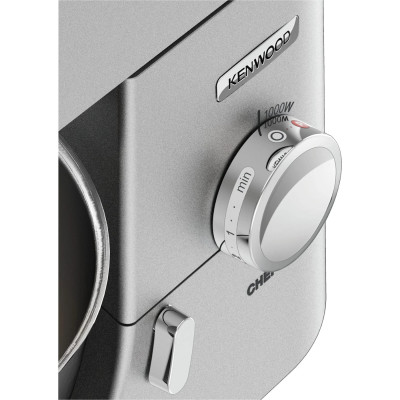 Kenwood Кухонная машина Chef, 1000Вт, чаша-метал, корпус-пластик, насадок-3, срібний