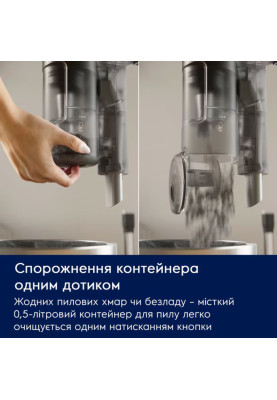 Electrolux Пилосос безпровідний, конт пил -0.5л, автон. робота до 50хв, вага-2.49кг, НЕРА12, 2 насадки, зелений