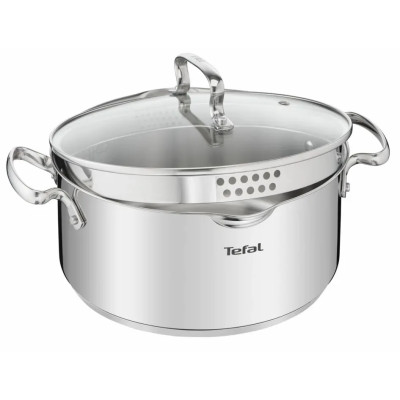 Tefal Набір посуду Duetto Plus, 10 предметів, нержавіюча сталь, скло G719SA55