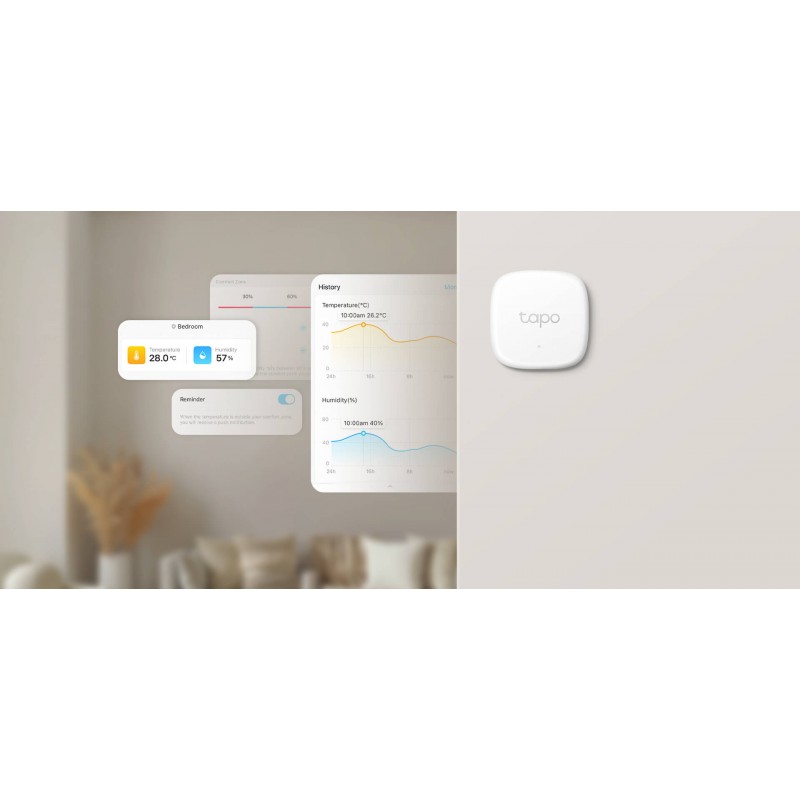 TP-Link Розумний датчик температури та вологості Tapo T310 868Mhz / 922MHz