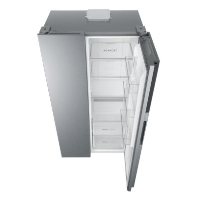 Haier Холодильник SBS, 177.5x90.8х64.7, холод.відд.-337л, мороз.відд.-177л, 2дв., А++, NF, інв., дисплей, сріблястий