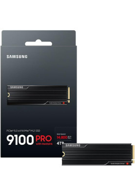 Samsung Накопичувач SSD Samsung M.2 4TB PCIe 5.0 9100PRO+ радіатор