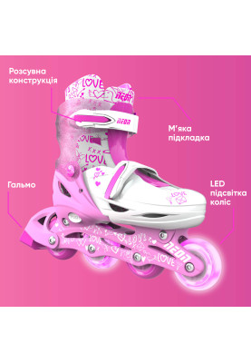 NEON Ролики INLINE SKATES Рожевий (Розмір 30-33)