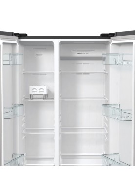 Gorenje Холодильник SBS 179х67х92см, 2 двері, 356(191)л, А++, NF+, Інв., Зона св-ті, Зовн. Диспл, чорний