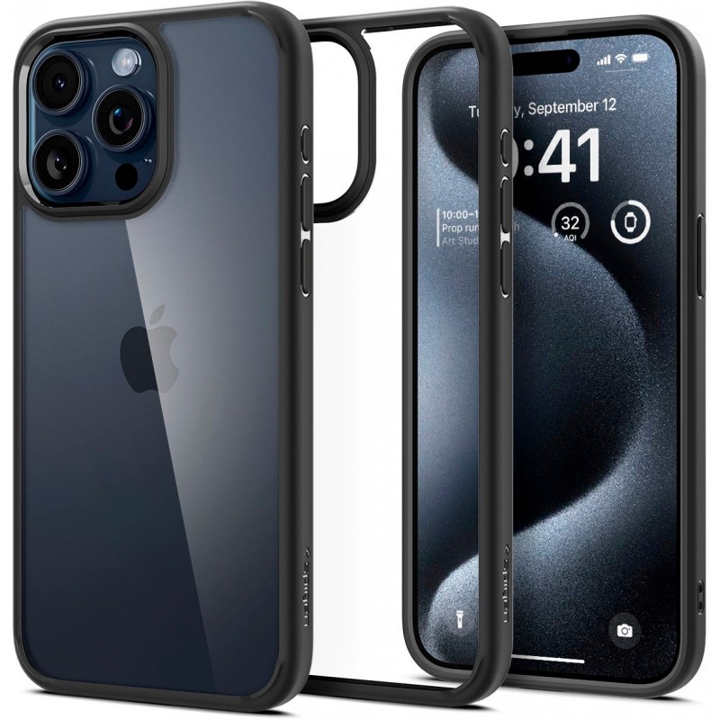 Spigen Чохол для Apple iPhone 15 Pro Ultra Hybrid, Matte Black