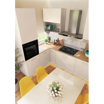Gorenje Духова шафа електрична, 77л, A+, пара, дисплей, IconLed, піроліз, чорний