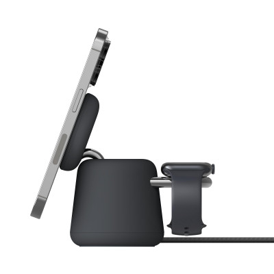 Belkin Зарядне бездротовий пристрій 2в1 MagSafe iPhone/Watch/AirPods, Charcoal Mass