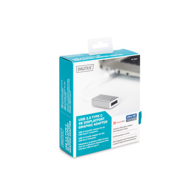 Digitus Адаптер USB-C - DP UHD 4K, M/F, 0.2 m