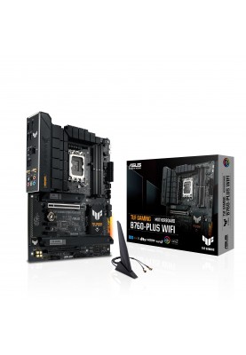 ASUS Материнcька плата TUF GAMING B760-PLUS WIFI s1700 B760 4xDDR5 M.2 HDMI DP Wi-Fi BT ATX