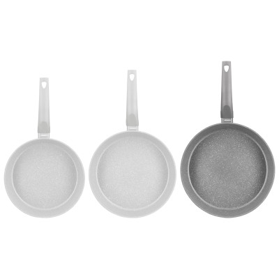 ARDESTO Сковорідка Gemini Gourmet з кришкою 28 см, сірий мармур, алюміній