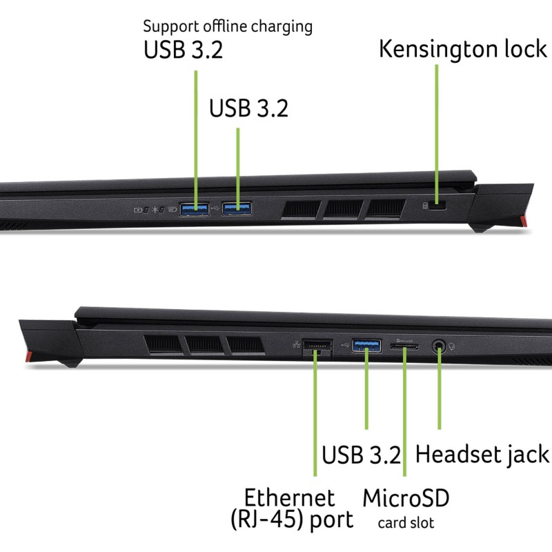 Acer Ноутбук Nitro 16 AN16-73 16" WQXGA IPS, Intel i7-14650HX, 32GB, F1TB, NVD4060-8, Lin, чорний