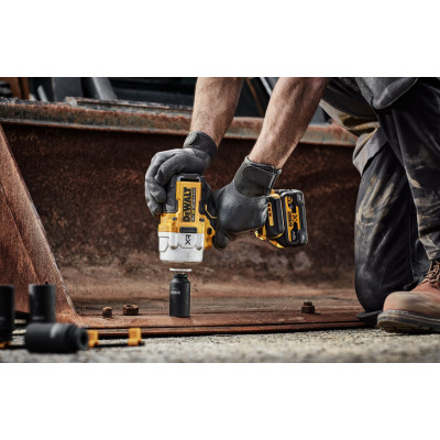 DeWALT Гайковерт ударний аккумуляторний DeWALT XR Li-Ion 18В 1626Нм 0-1200об/хв 0-1890уд/хв 1/2" 3.5кг без АКБ та ЗП DeWALT Гайковерт ударний аккумуляторний DeWALT XR Li-Ion 18В 1626Нм 0-1200об/хв 0-1890уд/хв 1/2" 3.5кг без АКБ та ЗП