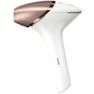 Philips Фотоепілятор Lumea IPL 9900 Series, акумуляторний , кіл-ть спалах.-450000, 2-4 см2, насадок-3, футляр, біло-золотий