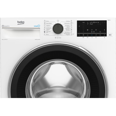Beko Пральна машина фронтальна, 9кг, 1400, A+++, 55см, дисплей, SMART, ПАР, інв., білий
