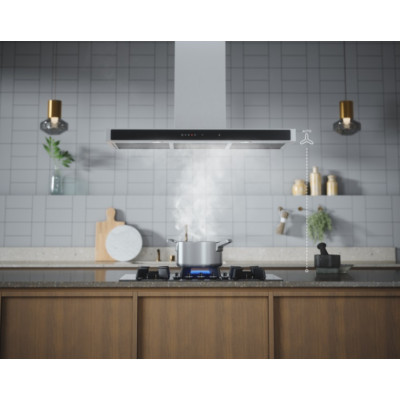 Electrolux Варильна поверхня газова на склі, 60см, чугун, електрон. керування, Hob2Hood, чорний