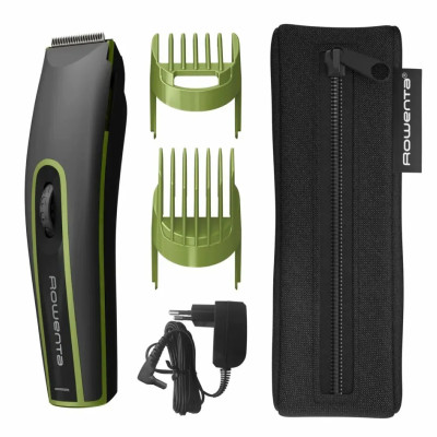 Rowenta Машинка для стрижки Nomad Sport Collection, акум., роторний мотор, насадок-2, кейс, сталь, чорно-зелений
