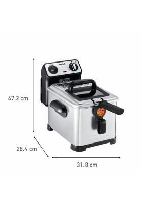 Tefal Фритюрниця Filtra Pro, 2400Вт, ємність-3л, механічне керув., від 150°C до 190°C нержавіюча сталь, чорний