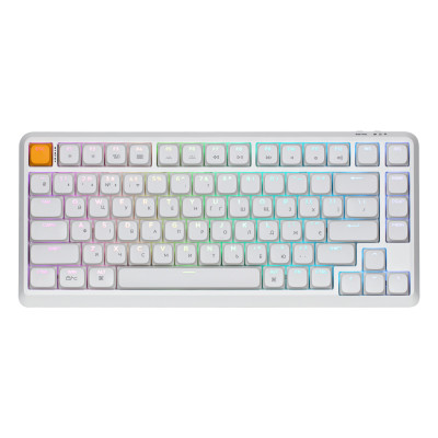 Keychron Клавіатура механічна J1 82Key, K pro Red, WL/BT/USB-A, QMK, Hot-swap, EN/UKR, RGB, білий