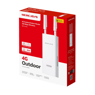 Mercusys Маршрутизатор MB118-4G N300, 4G/LTE, 1xFE LAN, outdoor